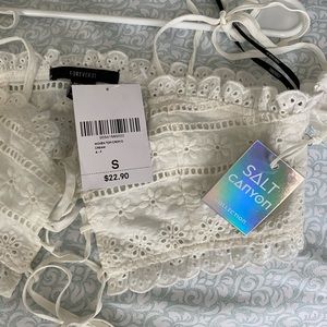 Forever 21 lace off the shoulder crop top